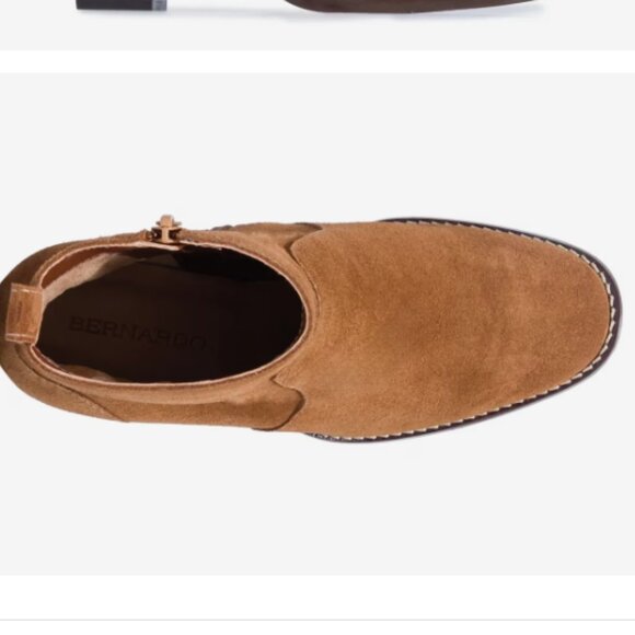 NEW BERNARDO Made In Brazil Suede Norwich Booties in tobacco for women 725 8j4 - Picture 6 of 9
